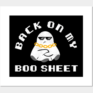 Back On My Boo Sheet Funny Halloween Posters and Art